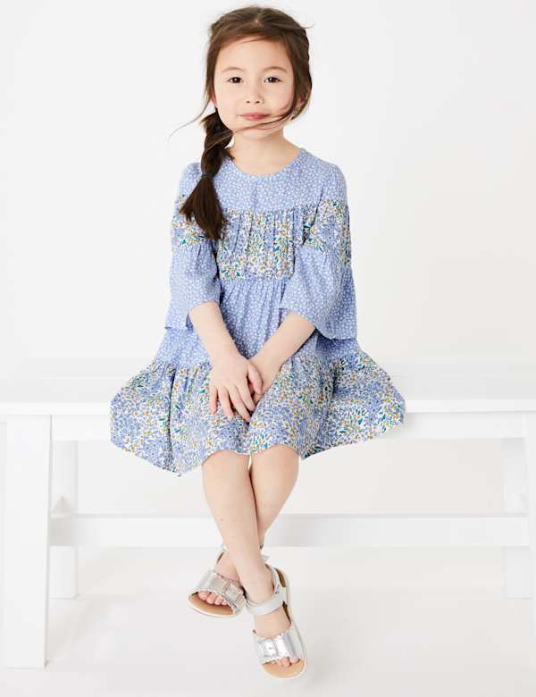 Mix & Match Woven Ditsy Floral Dress (2-7 Yrs)