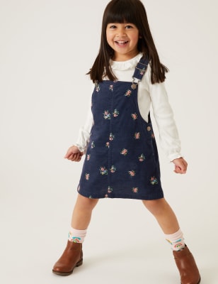 

M&S Collection Conjunto de 2 piezas floral de algodón (2-7 años) - Navy, Navy