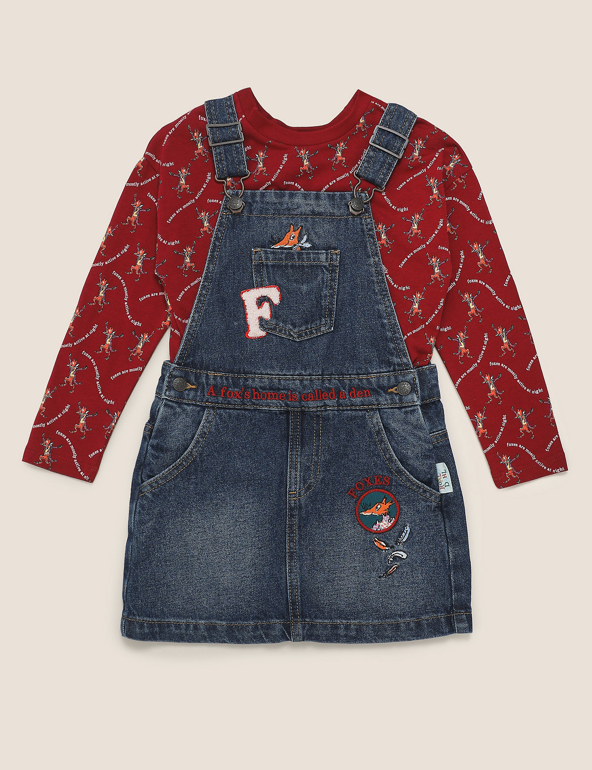 Roald Dahl™ & NHM™ Fox Pinafore Outfit (2-7 Years)