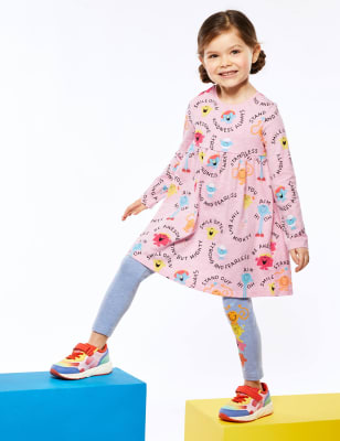 

Girls Pure Cotton Mr Men™ Little Miss™ Dress (2-7 Yrs) - Pink Mix, Pink Mix