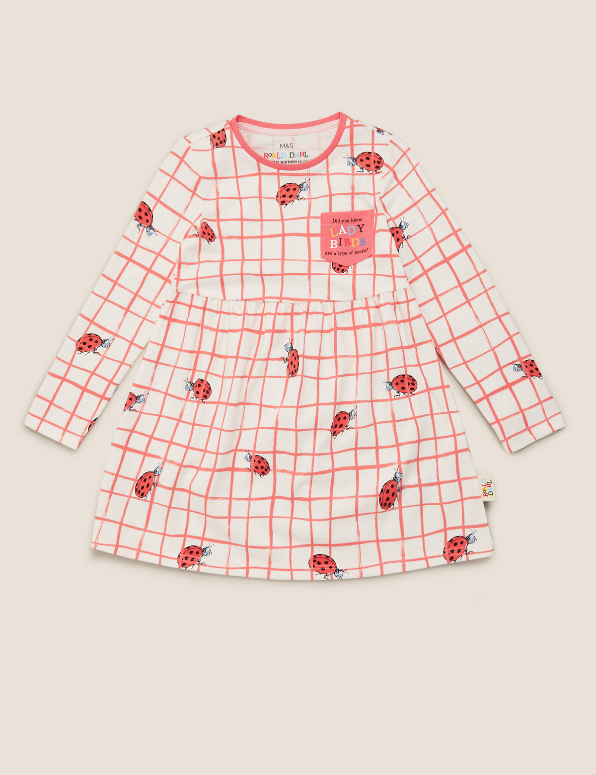 Pure Cotton Roald Dahl™ & NHM™ Ladybird Dress (2-7 Yrs)