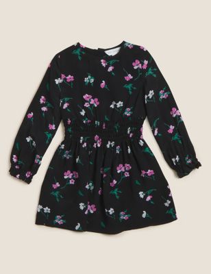 M&S X Ghost Girls Floral Shirred Dress (4-7 Yrs)