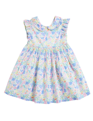 

M&S Collection Vestido floral 100% algodón (2-7 años) - Multi, Multi