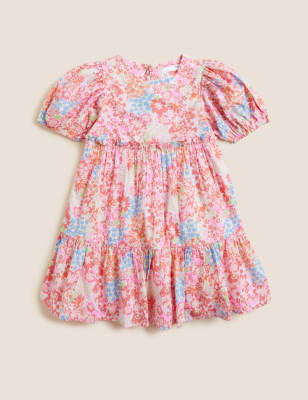 

Girls M&S Collection Pure Cotton Floral Dress (2-7 Yrs) - Pink, Pink