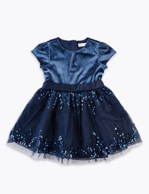 Navy Sequin Dress