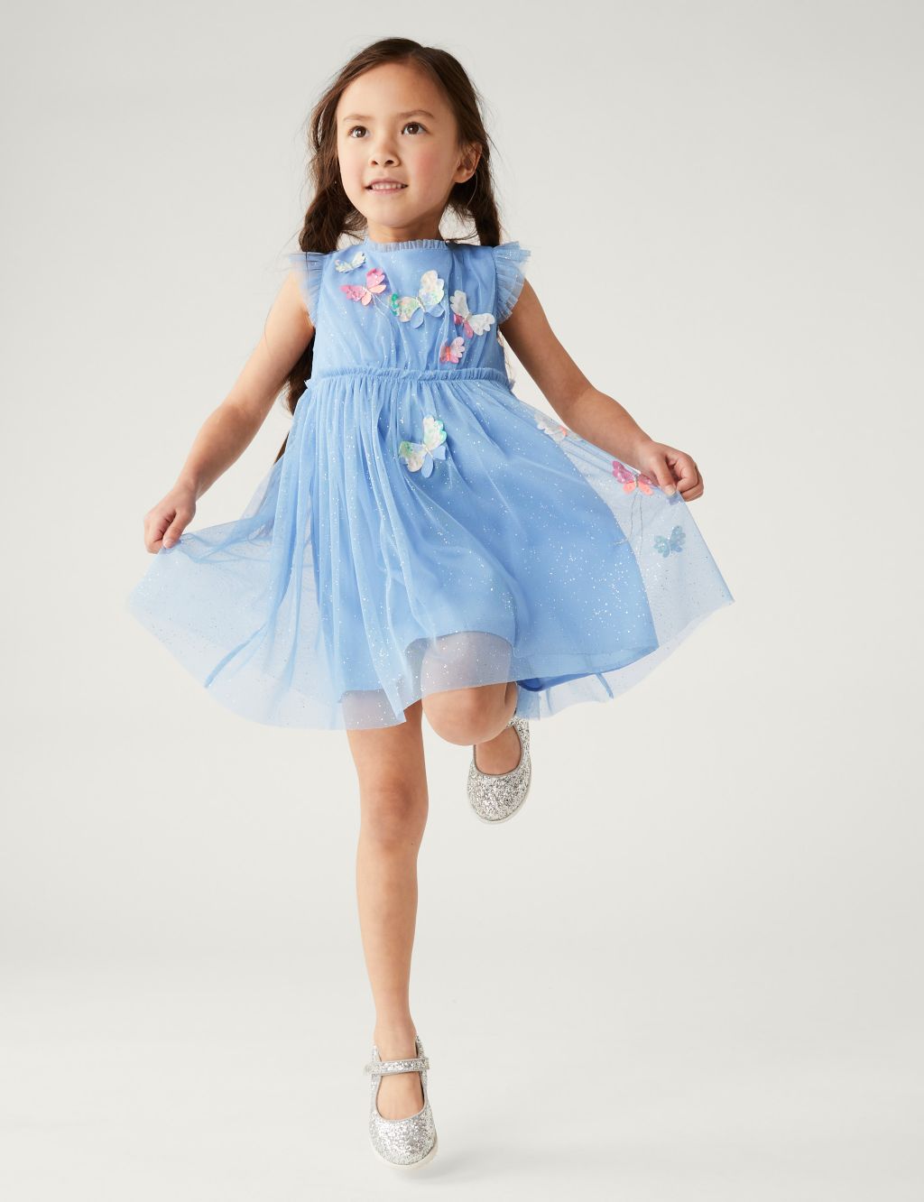 Butterfly Applique Tulle Dress (2-8 Yrs) image 1