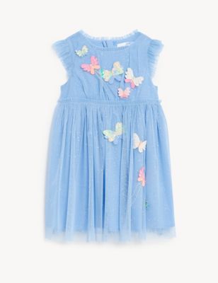 Butterfly Applique Tulle Dress (2-8 Yrs)