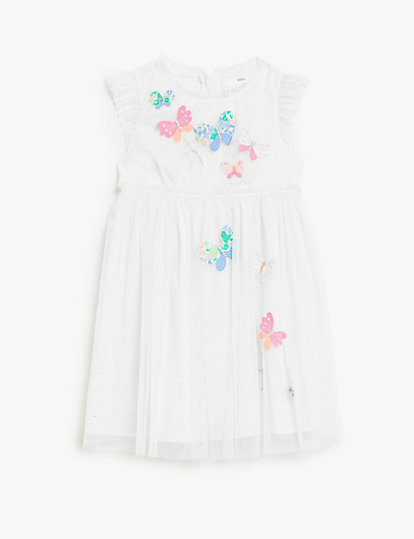 Butterfly Applique Tulle Dress