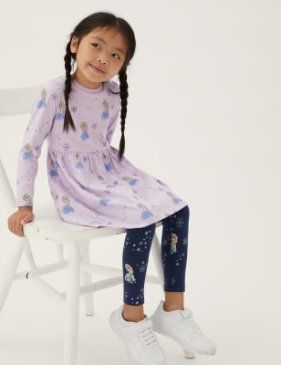 

M&S Collection Kleid aus reiner Baumwolle mit Disney Frozen™-Motiv (2-10 Jahre) - Lilac, Lilac