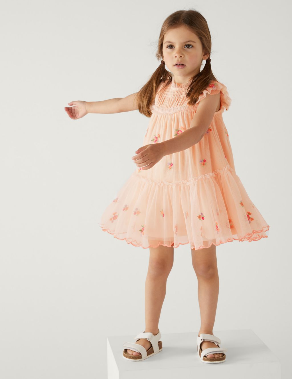 Floral Embroidered Dress (2-8 Yrs) image 1