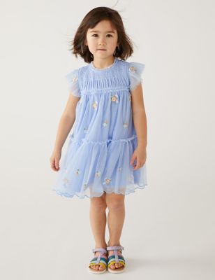 Floral Embroidered Dress (2-8 Yrs)