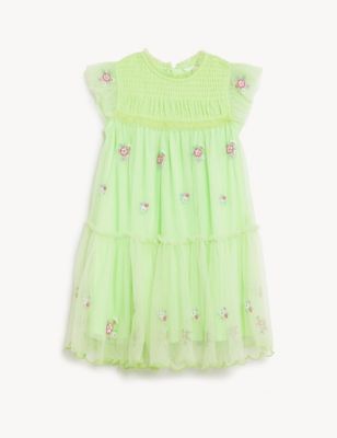Floral Embroidered Dress (2-8 Yrs)