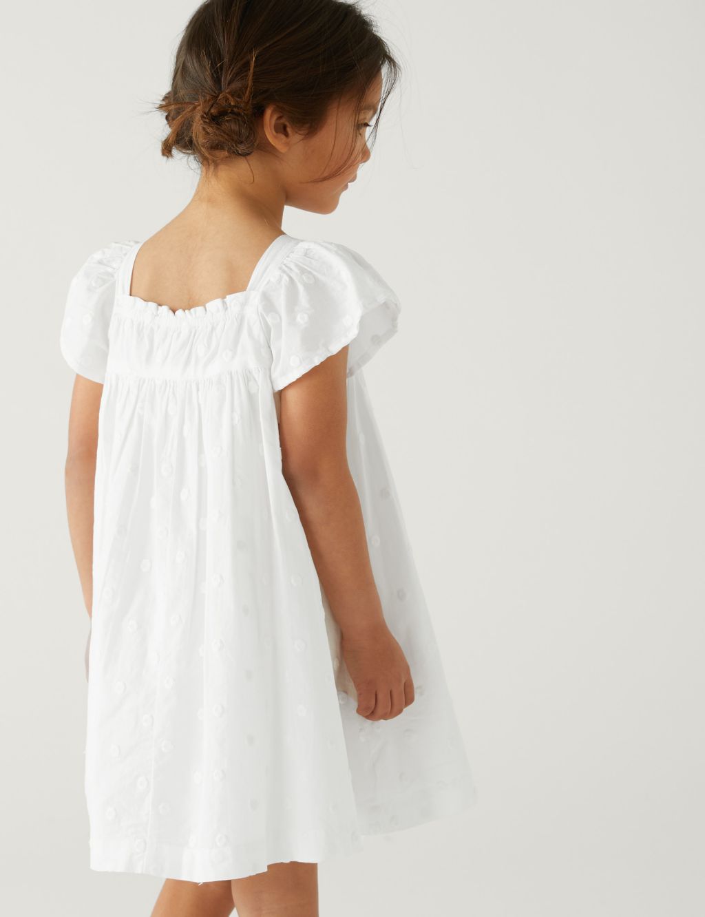 Pure Cotton Spotted Dress (2-8 Yrs) image 3