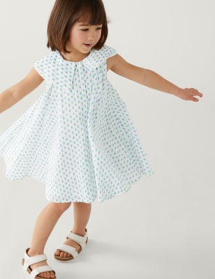 

Girls M&S Collection Pure Cotton Floral Dress (2-8 Yrs) - White Mix, White Mix