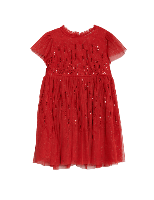 

Girls M&S Collection Sequin Party Dress (2-7 Yrs) - Red, Red