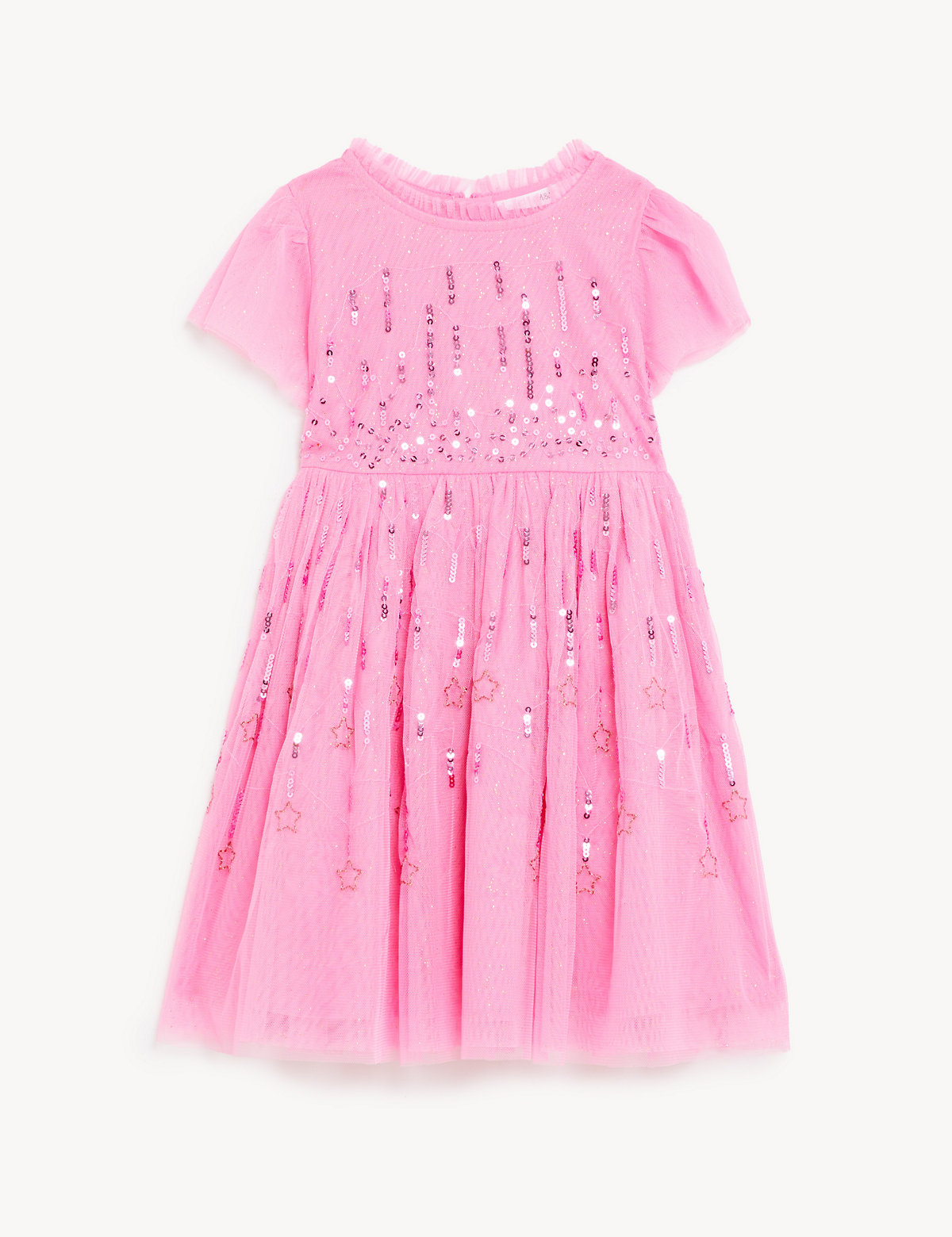 Sequin Star Embroidered Dress