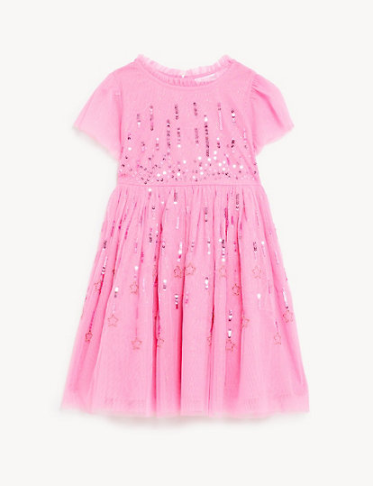 Sequin Star Embroidered Dress