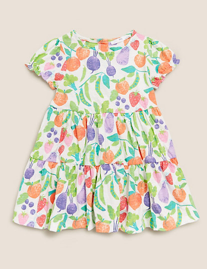 Pure Cotton Fruit Print Dress