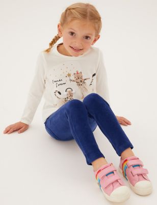 

Girls M&S Collection Cotton Rich Leggings (2-7 Yrs) - Navy, Navy