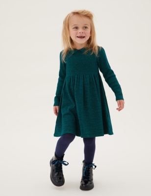 

Girls M&S Collection 2pc Dress and Tights Set (2-7 Yrs) - Green, Green