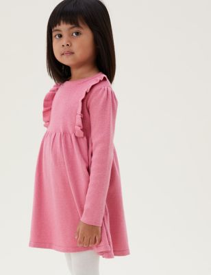 

Girls M&S Collection 2pc Frill Dress & Tights Set (2-7 Yrs) - Pink, Pink