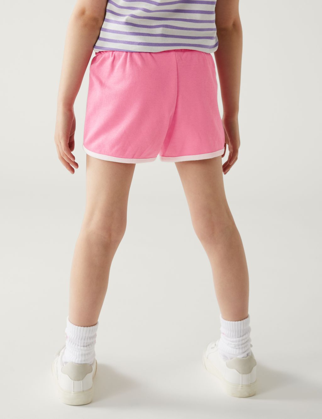 Pure Cotton Side Stripe Floral Shorts (2-8 Yrs) image 4