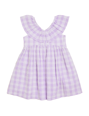 

Girls M&S Collection Pure Cotton Gingham Dress (2-7 Yrs) - Lilac, Lilac