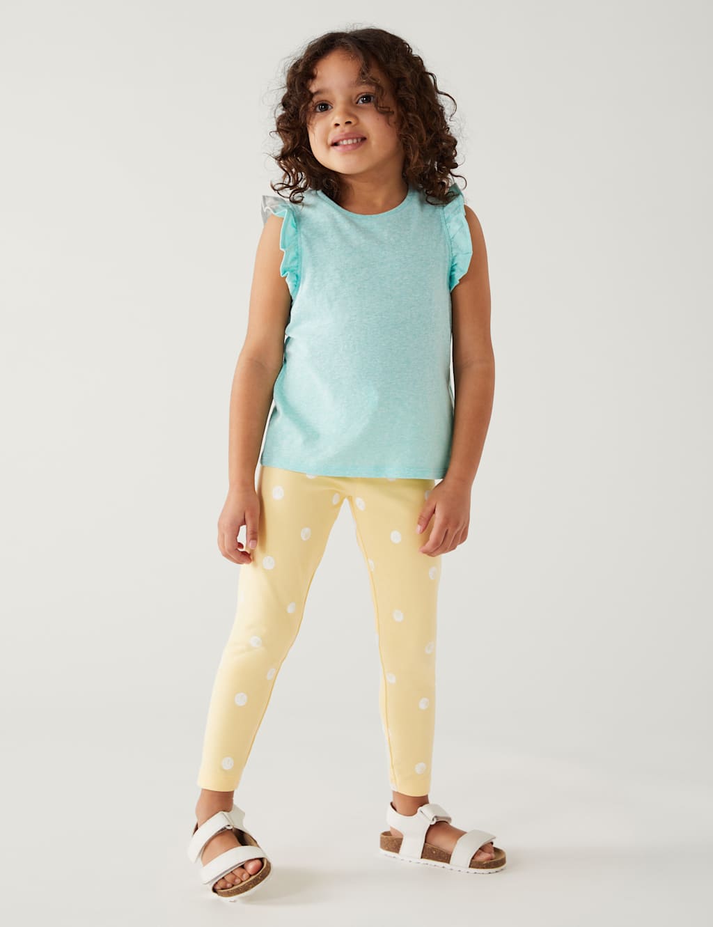 Cotton Rich Spotted Leggings (2-8 Yrs) image 2