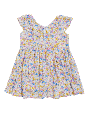 

Girls M&S Collection Floral Frill Dress (2-7 Yrs) - Multi, Multi