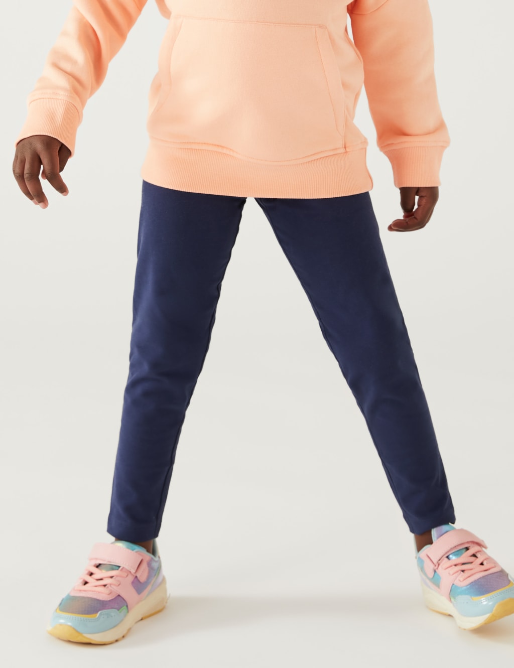 5pk Cotton Rich Plain Leggings (2-7 Yrs) image 2