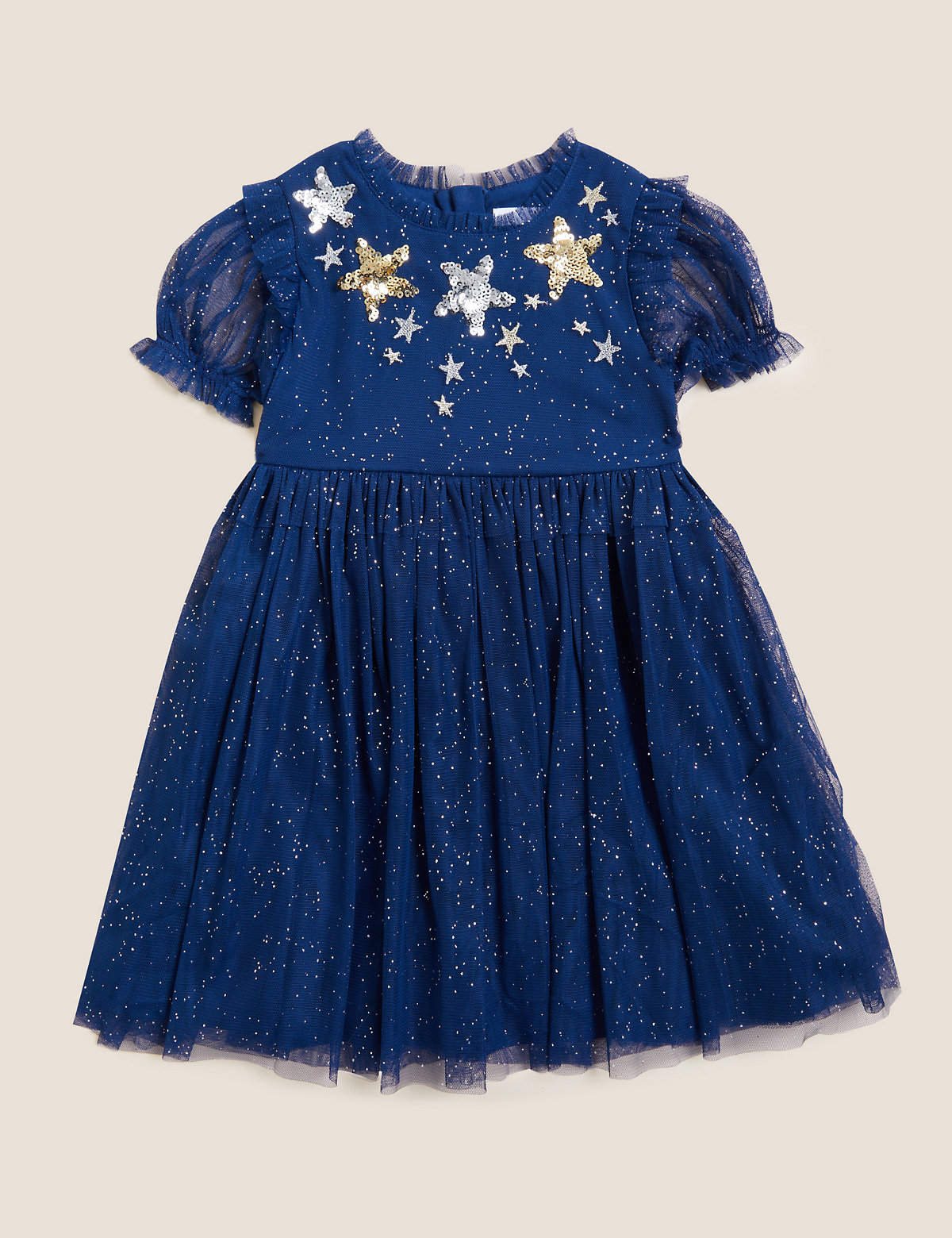 Tulle Sequin Stars Dress (2-7 Yrs)