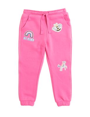 

Girls M&S Collection Cotton Rich Unicorn Joggers (2-7 Yrs) - Pink, Pink