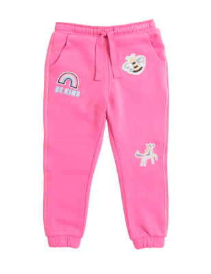 

Girls M&S Collection Cotton Rich Unicorn Joggers (2-7 Yrs) - Pink, Pink