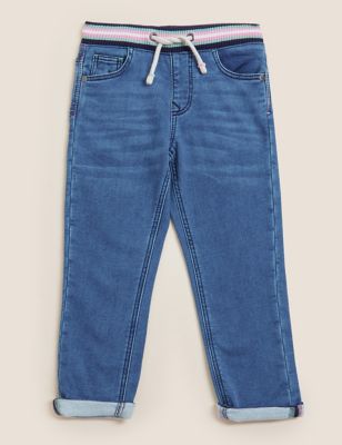 M&S Girls Regular Cotton Rich Jeans (2-7 Yrs)