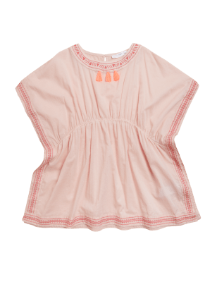 

Girls M&S Collection Pure Cotton Kaftan (2-7 Yrs) - Pink, Pink