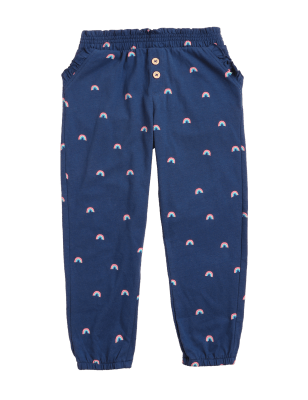 

Girls M&S Collection Pure Cotton Rainbow Print Trousers (2-7 Yrs) - Navy, Navy