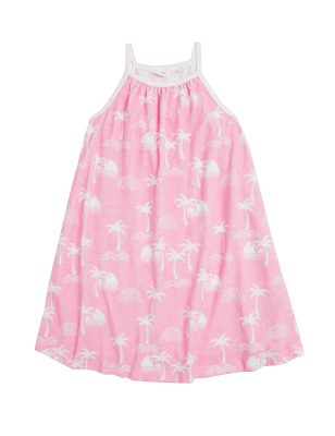 

Girls M&S Collection Cotton Rich Towelling Dress (2-7 Yrs) - Pink, Pink