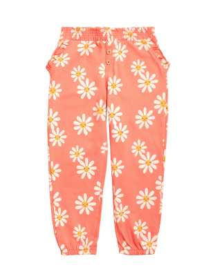 

Girls M&S Collection Pure Cotton Daisy Print Trousers (2-7 Yrs) - Coral, Coral