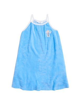 

Girls M&S Collection Cotton Rich Towelling Dress (2-7 Yrs) - Blue, Blue