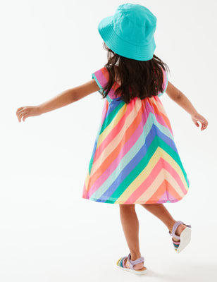 Girls rainbow outlet stripe dress