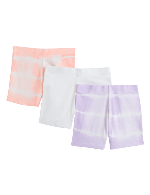 

Girls M&S Collection 3pk Cotton Rich Tie Dye Shorts (2-7 Yrs) - Multi, Multi