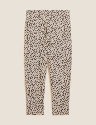 

M&S Collection Leggings mit hohem Baumwollanteil und Tiermuster (2-7 J.) - Beige, Beige