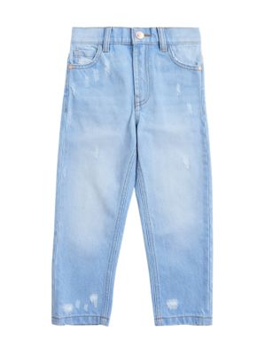 

Girls M&S Collection Relaxed Pure Cotton Denim Jeans (2-7 Yrs), Denim