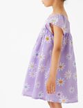 Pure Cotton Daisy Print Dress (2-7 Yrs)