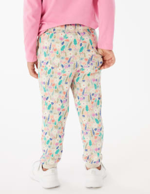 

M&S Collection Jogginghose mit hohem Baumwollanteil und Blumenmuster (2-7 J.) - Multi, Multi