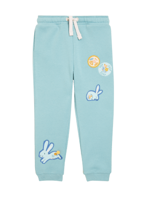 

Girls M&S Collection Cotton Rich Bunny Joggers - Aqua, Aqua