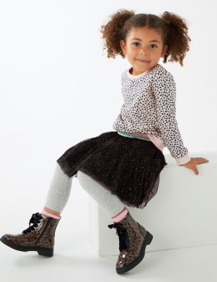 Marks And Spencer Girls M&S Collection Glitter Tutu Skirt (2-8 Yrs) - Charcoal, Charcoal