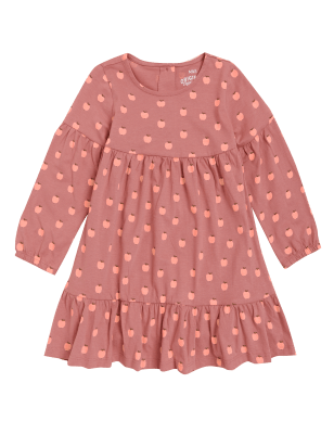 

M&S Collection Vestido 100% algodón con estampado de manzanas (2-7 años) - Pink, Pink