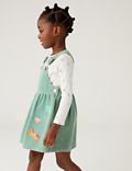 2pc Pure Cotton Pinafore Outfit