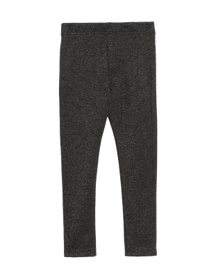 

M&S Collection Glitzer-Leggings (2-7 J.) - Black, Black